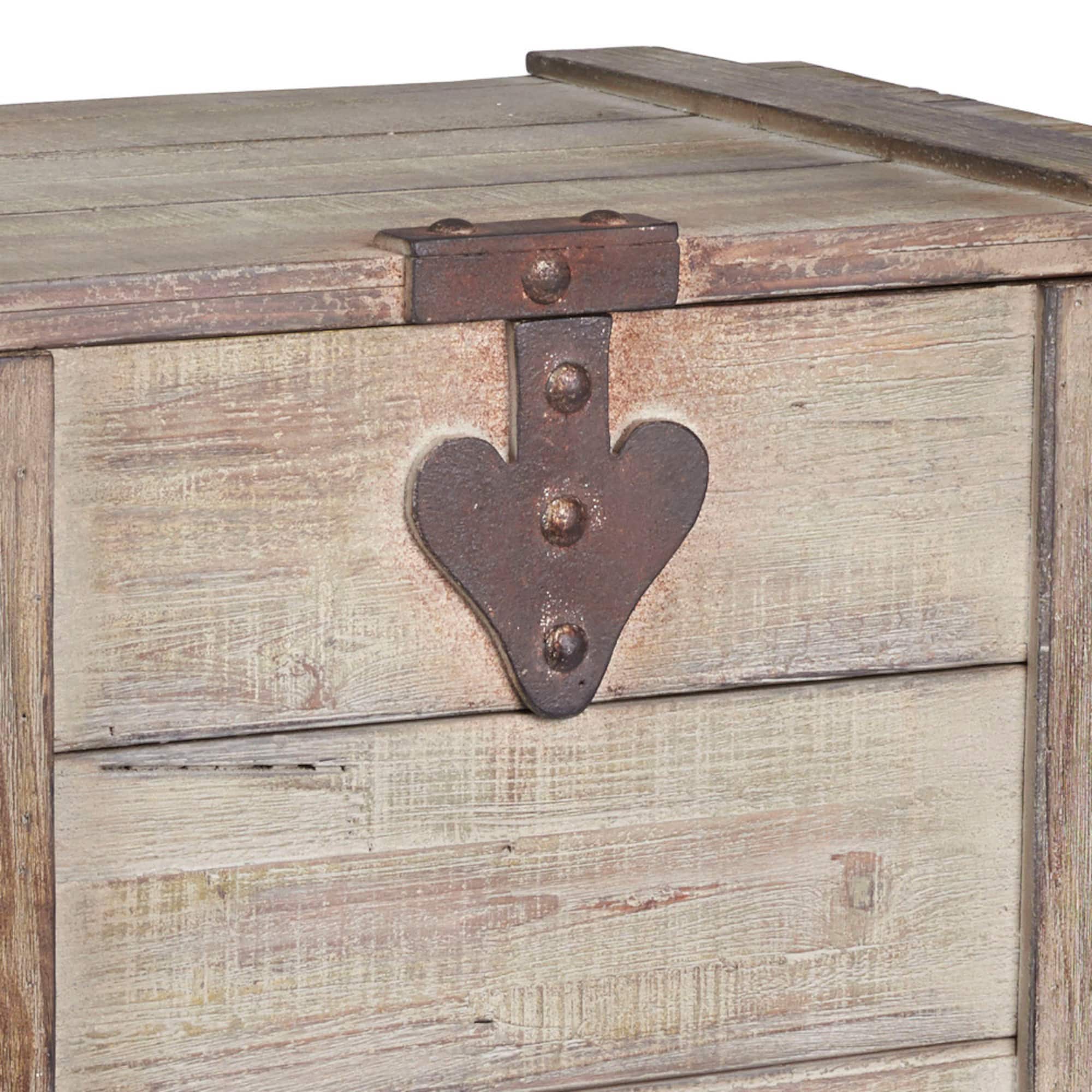 Household Essentials Antiqued Decorative Trunk